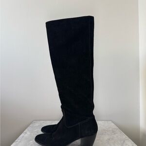 Michael Kors Black Suede Heeled Boots
